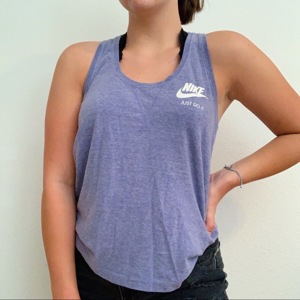 NIKE RACER BACK ATHLETIC SOFT TANK PURPLE